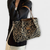 Alessia | Borsa a Tracolla in Tela Leopardata