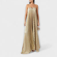 Robe maxi crème avec motifs floraux orange - Michelle
