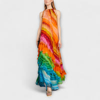 Iris - Multicolored Pleated Maxi Dress