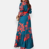 Natalia | Abito Maxi Floreale Tropicale