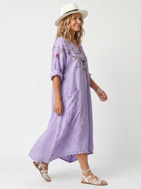 Margherita | Abito Maxi Scollo a V con Tasche
