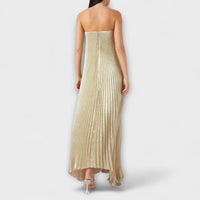 Robe maxi crème avec motifs floraux orange - Michelle