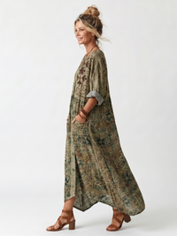 Margherita | Abito Maxi Scollo a V con Tasche