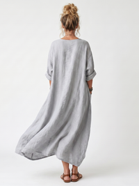 Margherita | Abito Maxi Scollo a V con Tasche