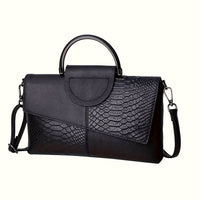 Bianca | Pochette con Stampa Coccodrillo e Chiusura Magnetica