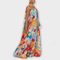 Harlow - Robe Maxi Colorée à Motif Floral Off-Shoulder