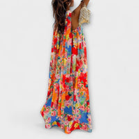 Harlow - Robe Maxi Colorée à Motif Floral Off-Shoulder