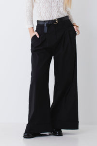 Emilia | Pantaloni Palazzo a Vita Alta con Cintura