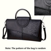 Bianca | Pochette con Stampa Coccodrillo e Chiusura Magnetica