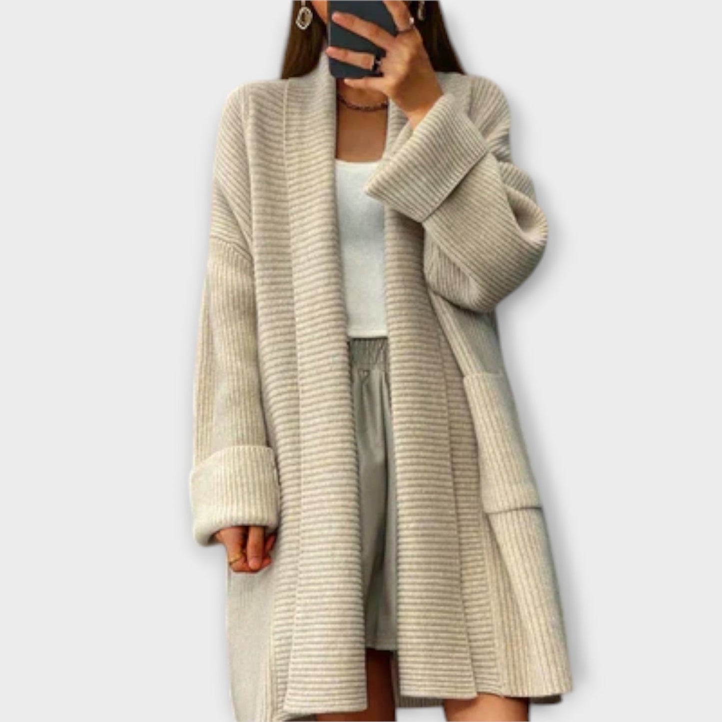 Euphemia - Cardigan Lungo in Maglia