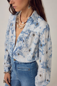 Aurelia | Camicia in Cotone Effetto Tie-Dye