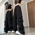 Nyx | Pantaloni Cargo Ampi Vita Alta con Coulisse