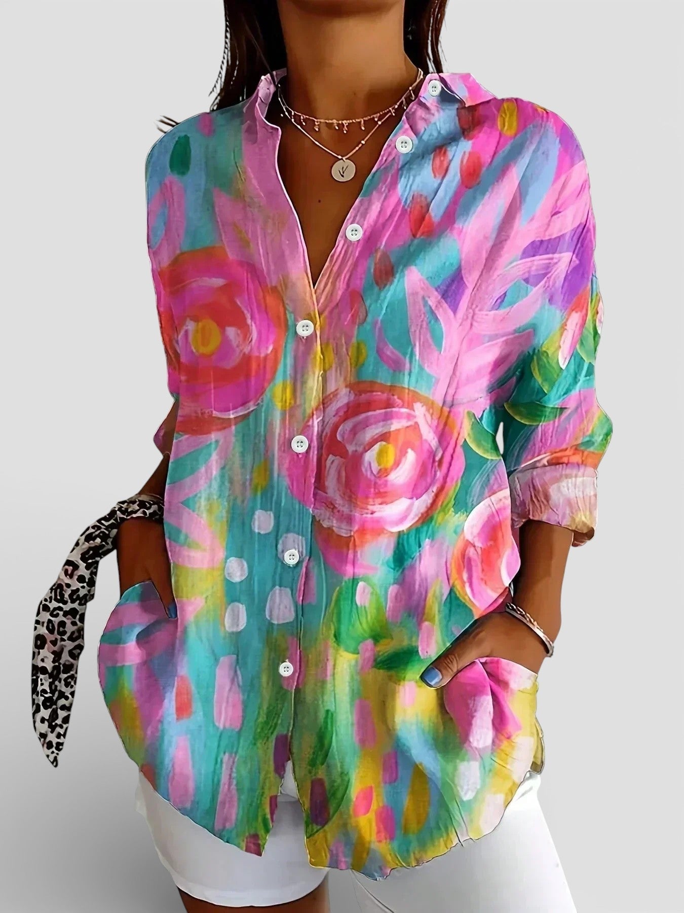 Nina | Blusa con Stampa Colorata
