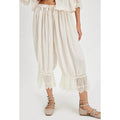 Aisha | Pantaloni a Sbuffo Boho in Pizzo Floreale