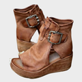 Vreni – Sandales d'été à talons compensés au style vintage
