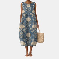 Alberte™ | Robe Midi Fleurie Classique