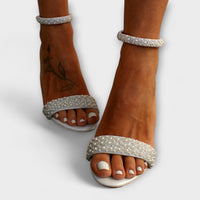 Marga - Élégantes Sandales de Mariée ornées de Perles