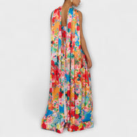 Harlow - Robe Maxi Colorée à Motif Floral Off-Shoulder
