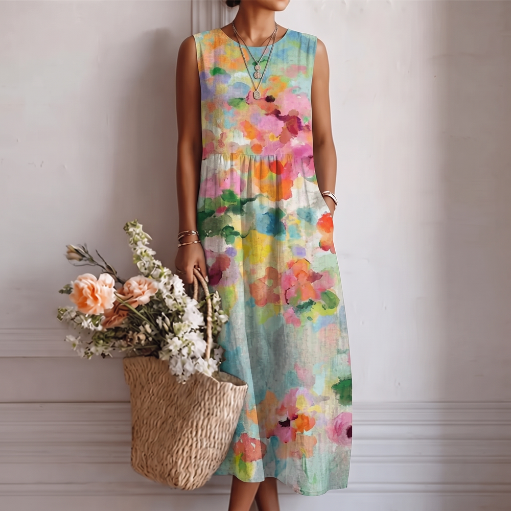 Karla™ | Robe Midi Multicolore Élégante