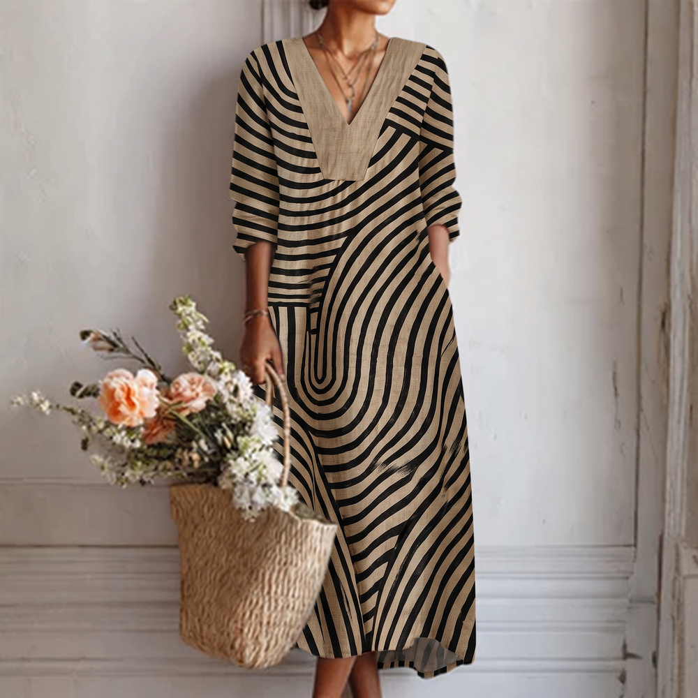 Freja™ | Robe Rayée Élégante