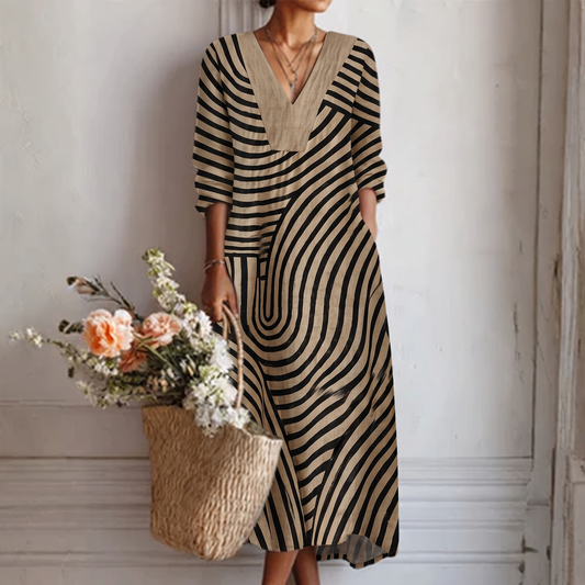 Freja™ | Robe Rayée Élégante
