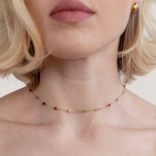 Collana Minimalista con Gemma