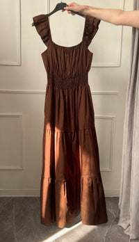 Martina | Abito Maxi Boho in Cotone con Balze