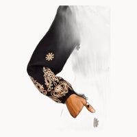 Vittoria | Abito Midi in Cotone con Ricamo Paisley