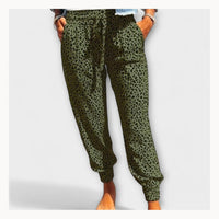 Zaira | Pantaloni Jogger Leopardati a Vita Alta