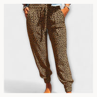 Zaira | Pantaloni Jogger Leopardati a Vita Alta